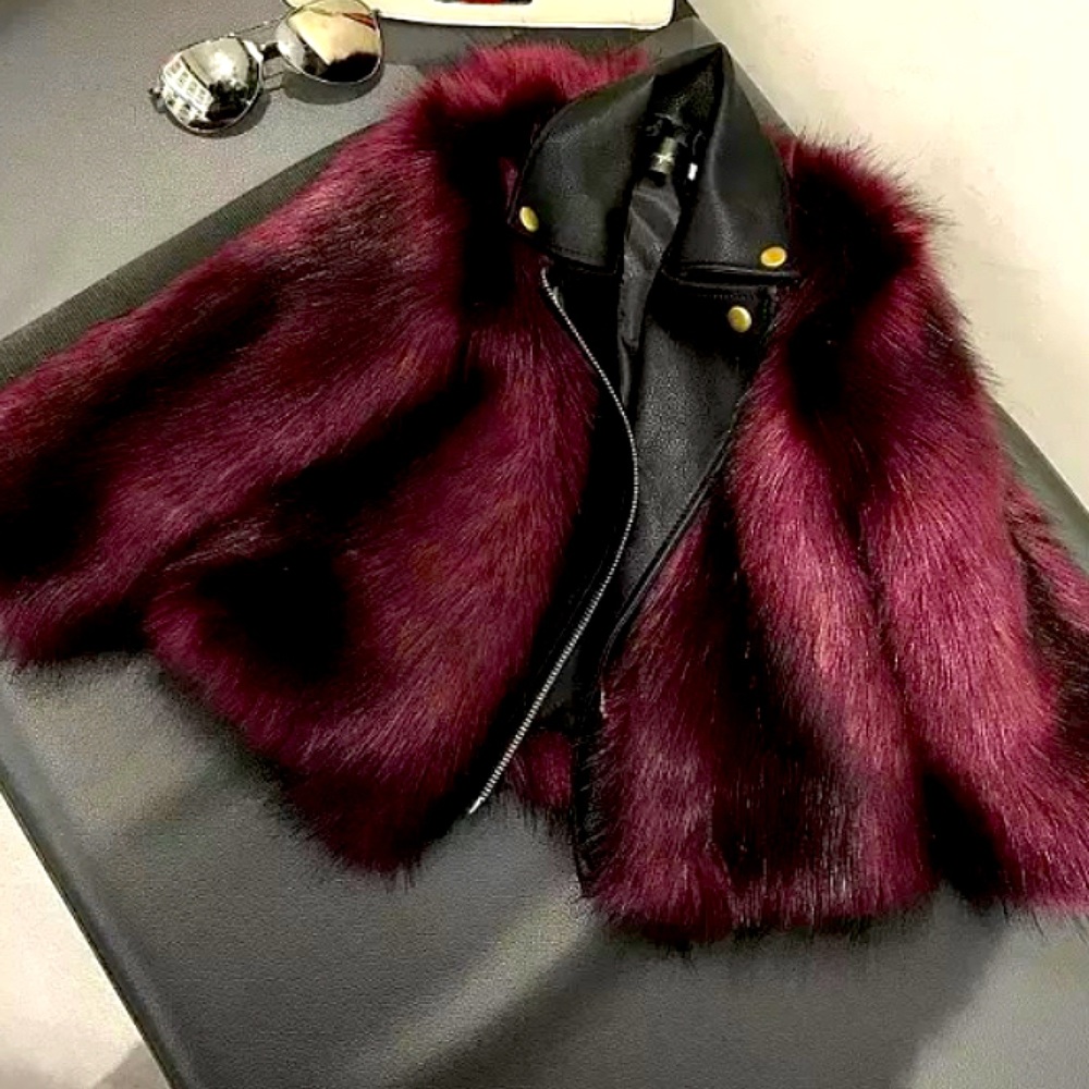 Kids Faux Fur Jacket. NWT!! So cool and unique!!